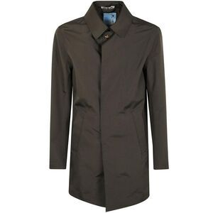 KIRED Men's Technical Fabric Single-Breasted Trench Coat Men BROWN Outerwear
